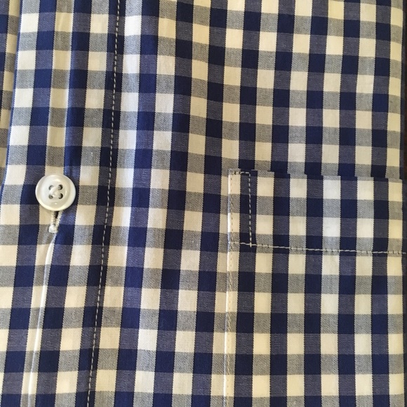NEW MEN’S ASSANTE DRESS SHIRT NAVY GREY WHITE - Picture 5 of 5